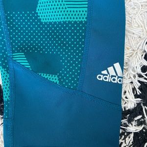 Adidas Climalite Blue/Green Patterned Leggings